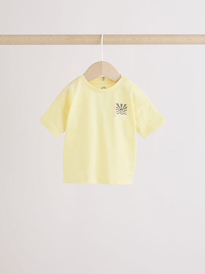 Dsiney Kidz - Mono/Fluro Yellow Palms Tops and Shorts Baby Set 6 Piece (0mths-2yrs) image 5