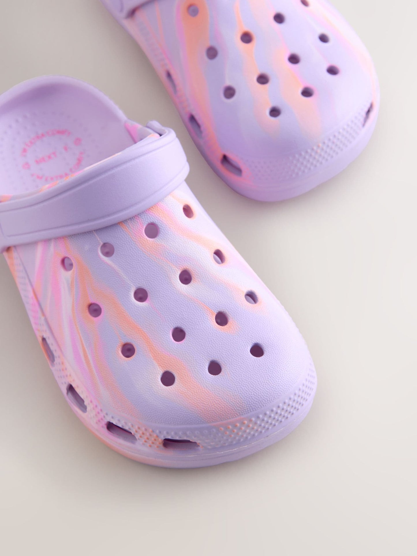 Lilac Purple Marble Wide Fit (G) Comfort Clogs image 4