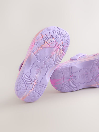 Lilac Purple Marble Wide Fit (G) Comfort Clogs image 5