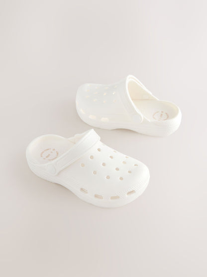 White Wide Fit (G) Comfort Clogs image 1