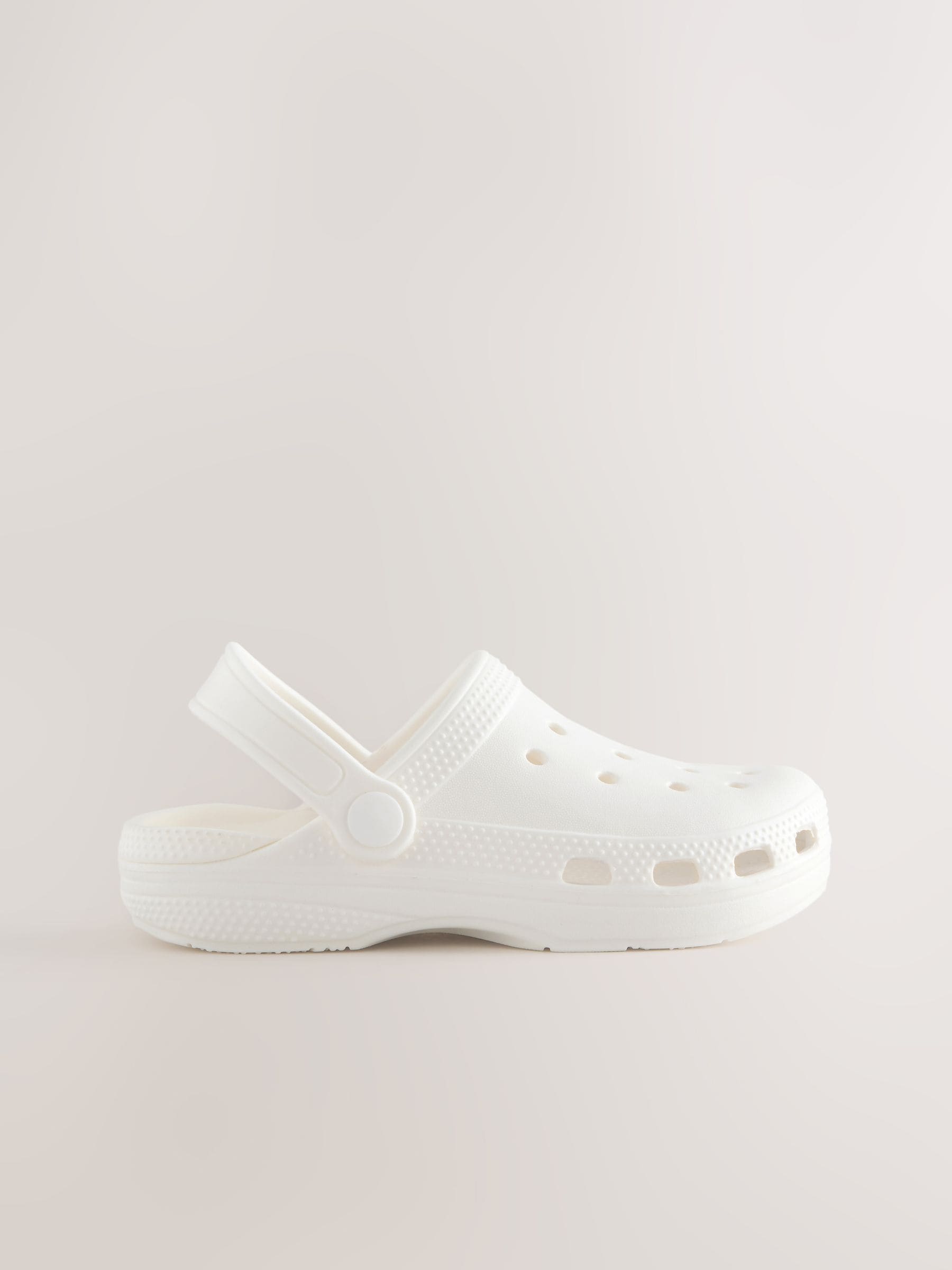 White Wide Fit (G) Comfort Clogs image 2