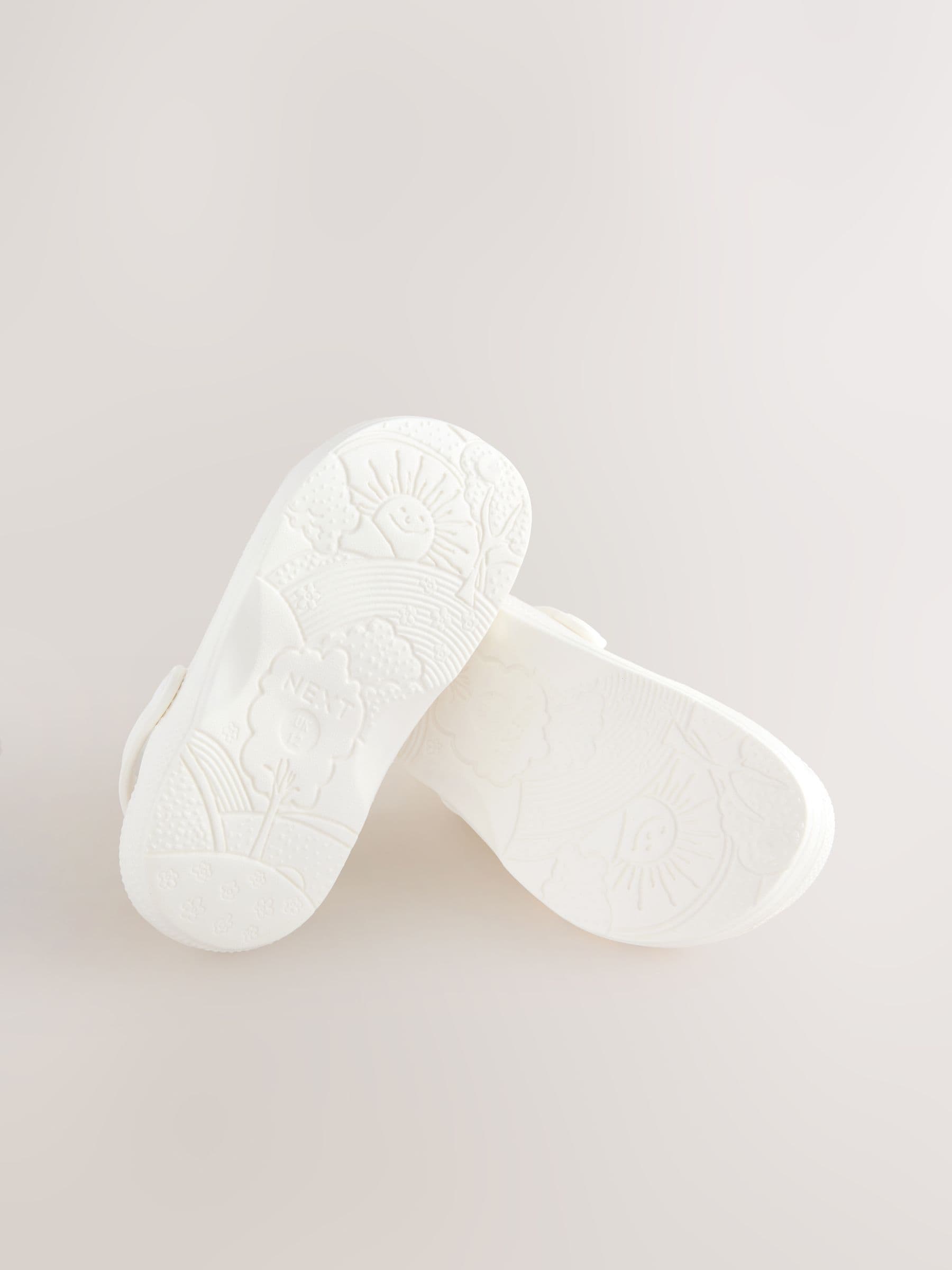 White Wide Fit (G) Comfort Clogs image 3