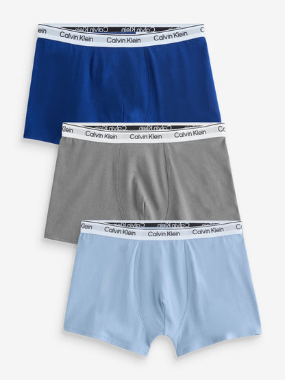Dsiney Kidz - Calvin Klein Blue/Grey Trunks 3 Pack image 1