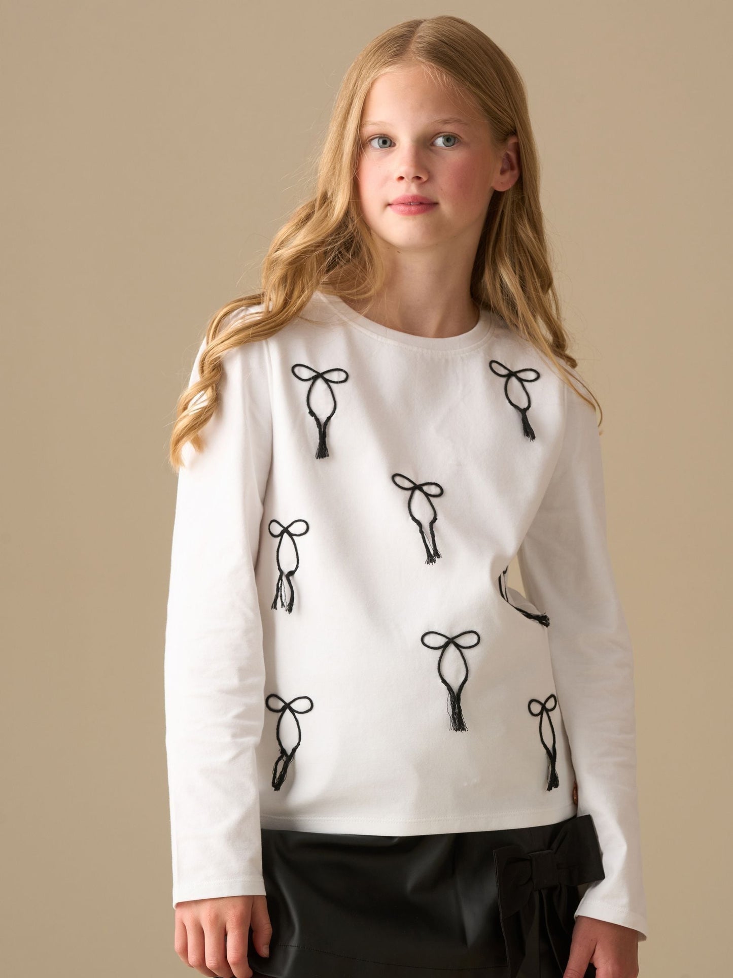 Dsiney Kidz - Angel & Rocket White Imogen Embroidered Bow Long Sleeve Top image 1