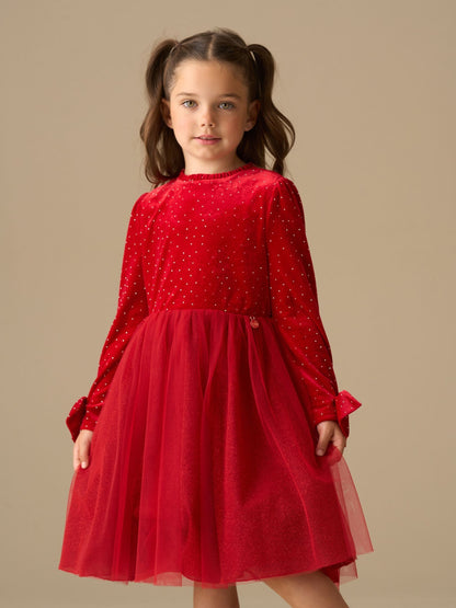 Angel & Rocket Red Elsie Velvet Tulle Dress - image 1