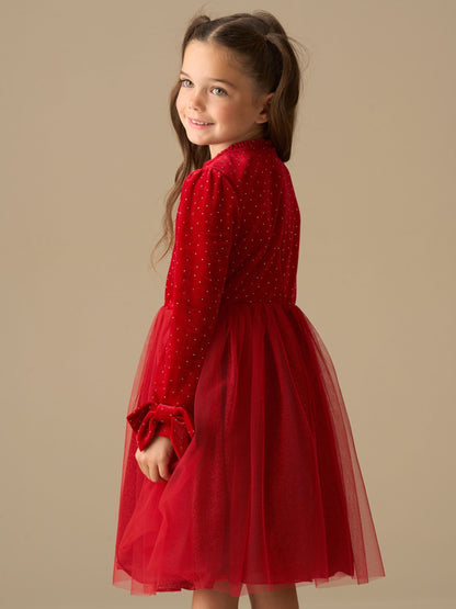 Angel & Rocket Red Elsie Velvet Tulle Dress - image 2