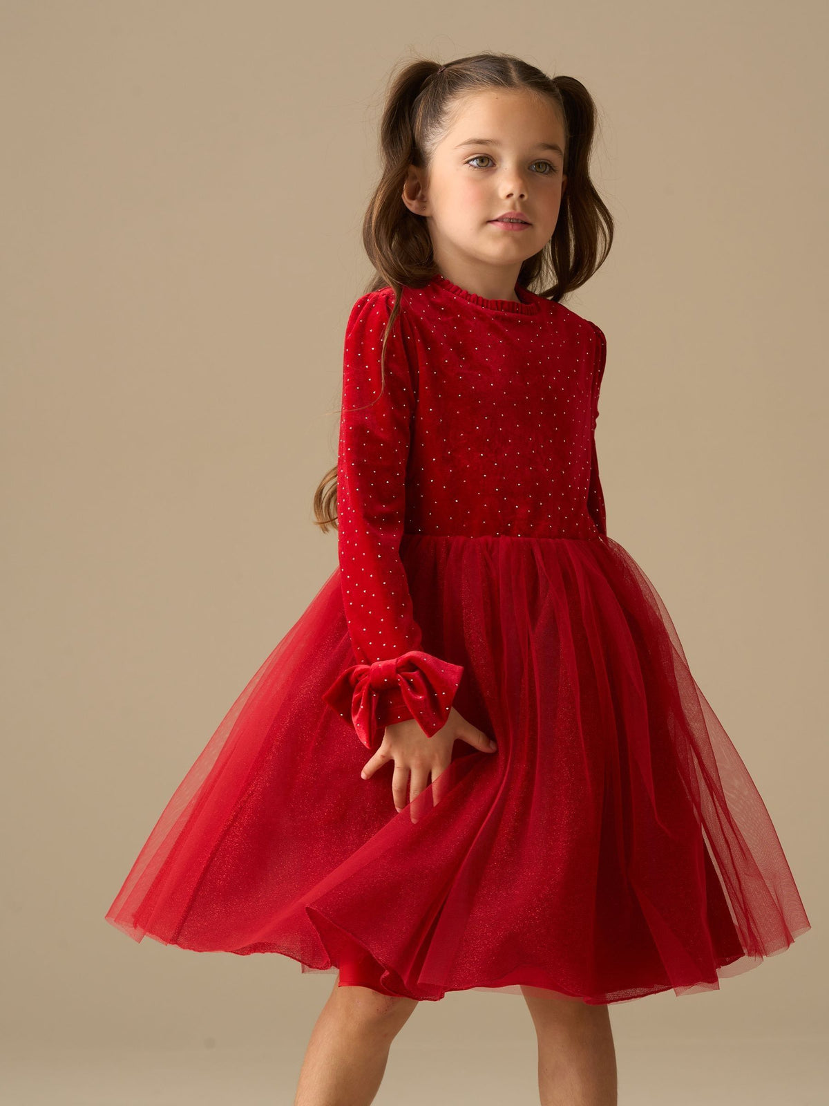 Angel & Rocket Red Elsie Velvet Tulle Dress - image 3