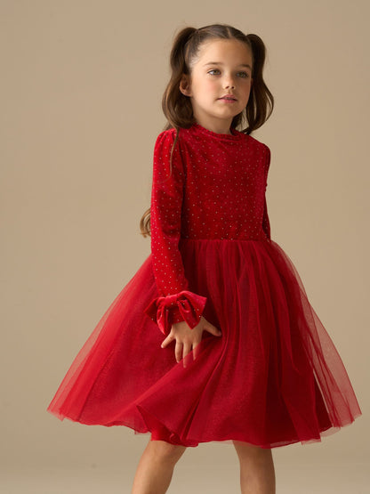 Angel & Rocket Red Elsie Velvet Tulle Dress - image 3