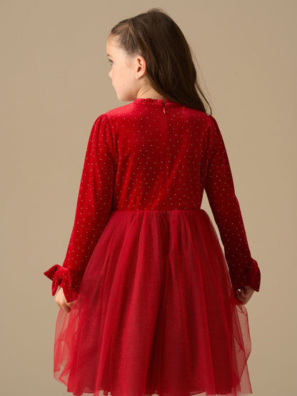 Angel & Rocket Red Elsie Velvet Tulle Dress - image 4