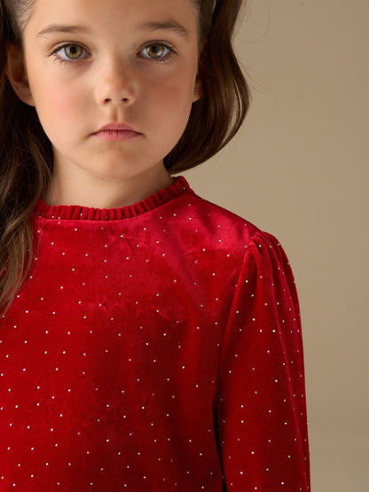 Angel & Rocket Red Elsie Velvet Tulle Dress - image 6