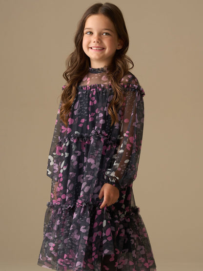 Angel & Rocket Blue Cara Printed Mesh Dress image 1