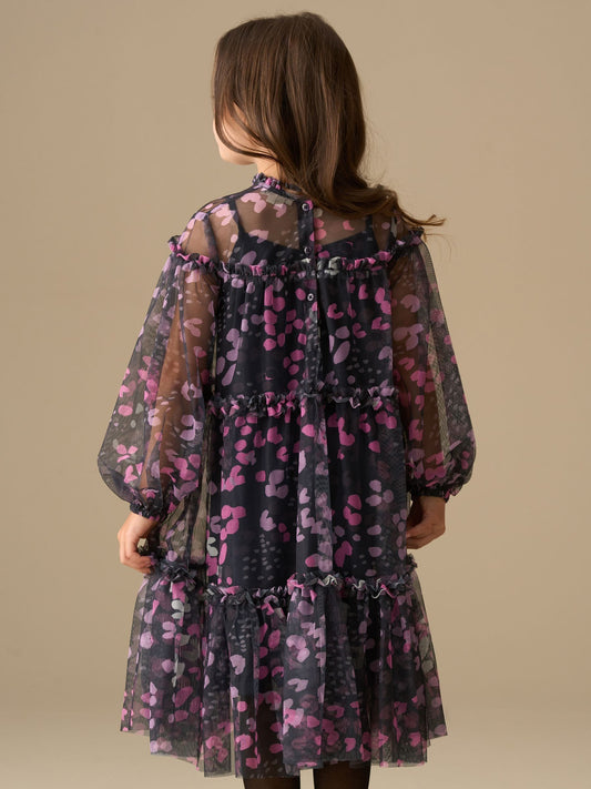 Angel & Rocket Blue Cara Printed Mesh Dress image 2
