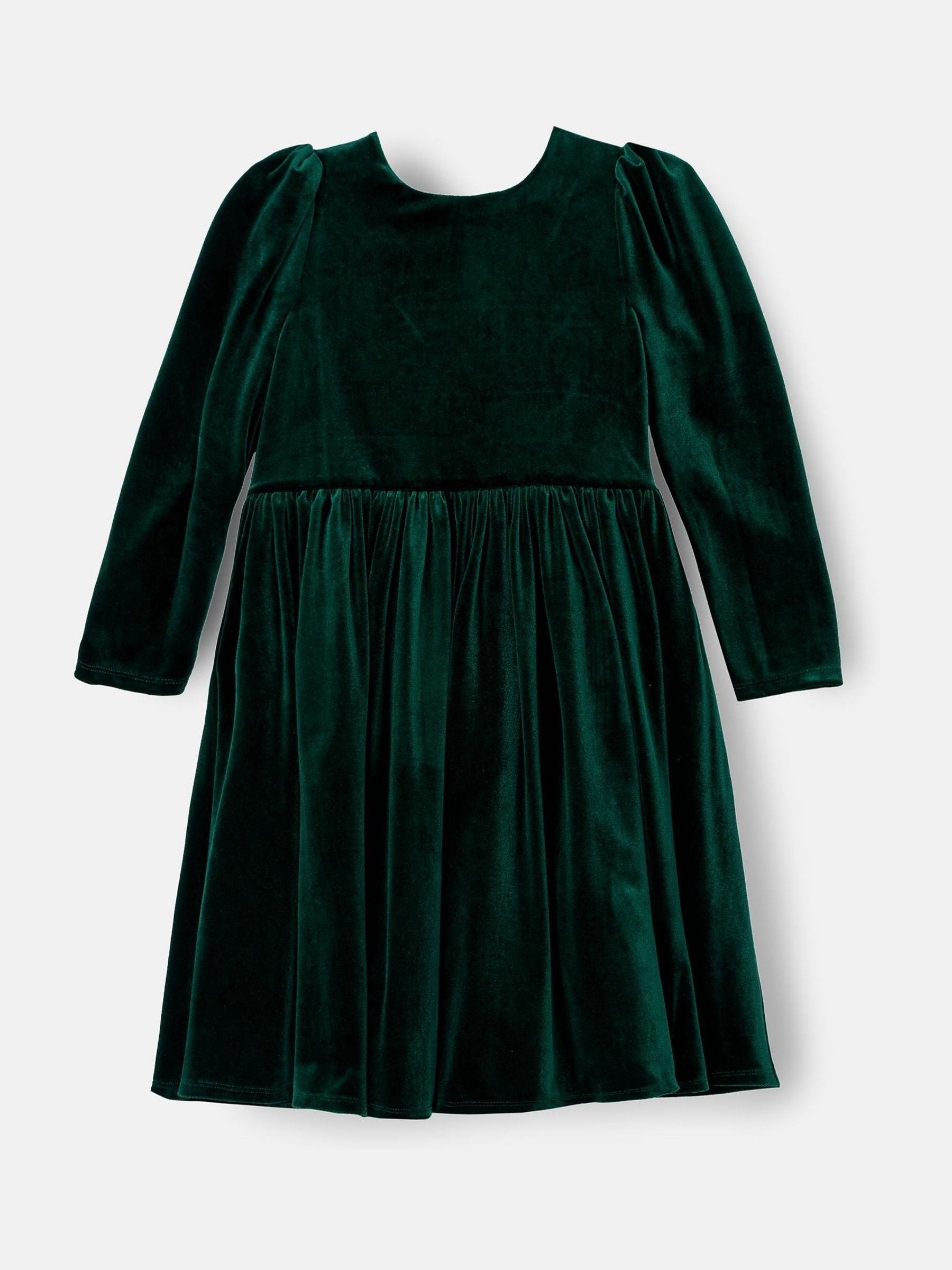 Angel & Rocket Green Grace Velvet Bow Back Dress image 10