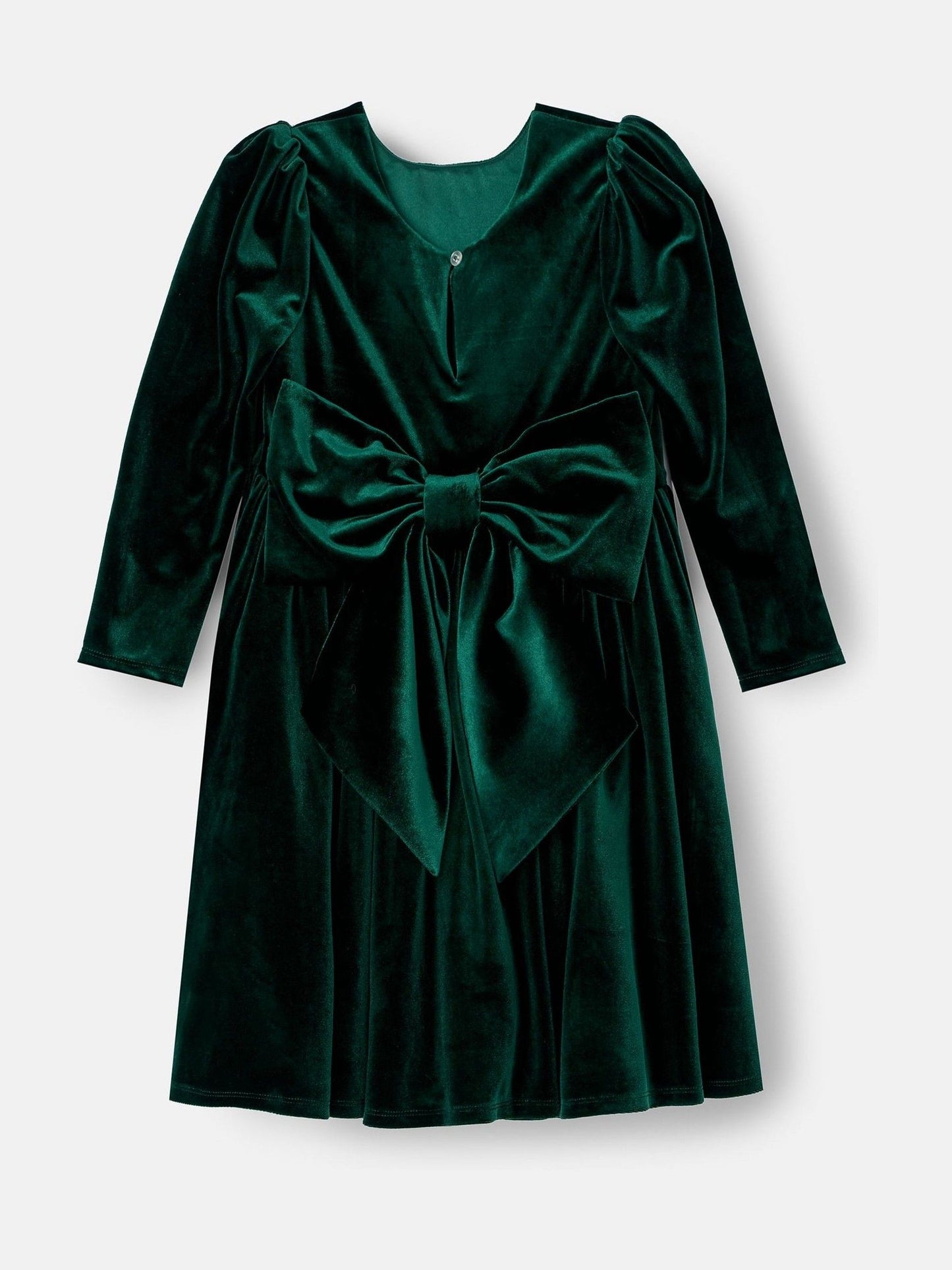 Angel & Rocket Green Grace Velvet Bow Back Dress image 9