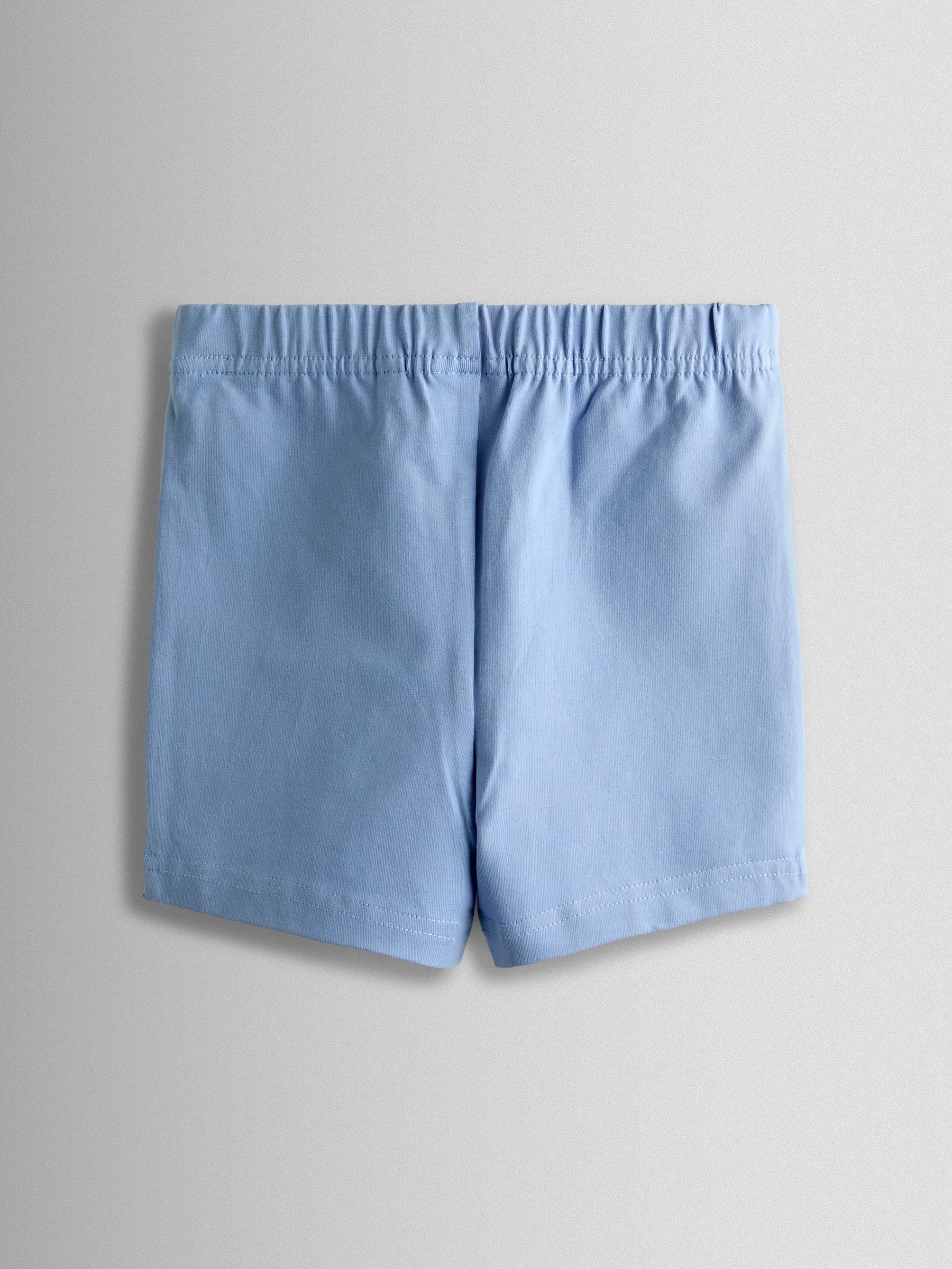 JoJo Maman Bébé Light Blue Floral 2-Pack Cycle Shorts image 5