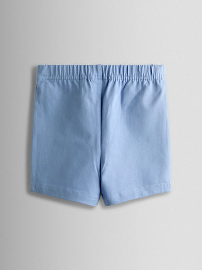 JoJo Maman Bébé Light Blue Floral 2-Pack Cycle Shorts image 5