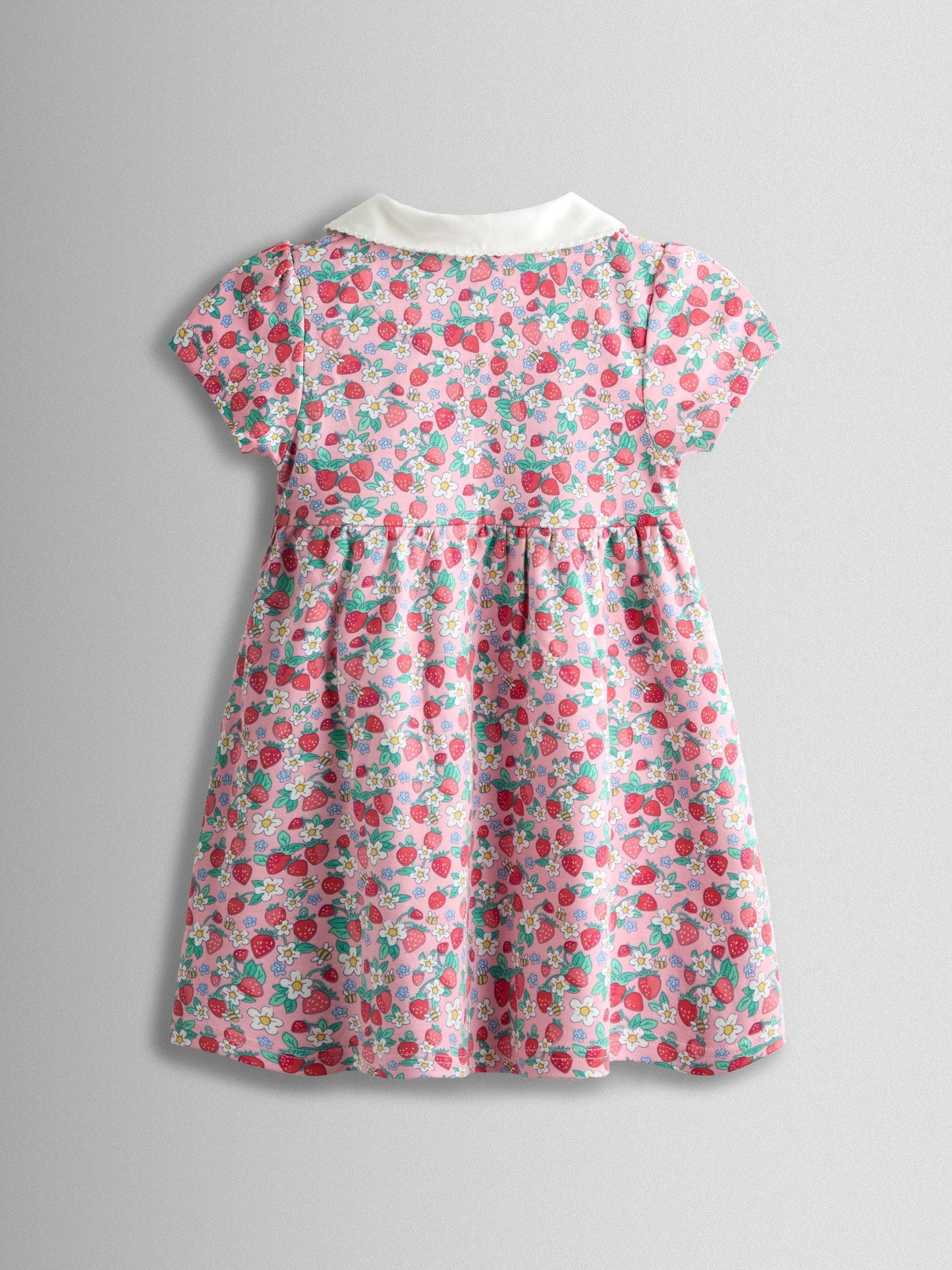 JoJo Maman Bébé Pink Strawberry Pet In Pocket Button Down Dress image 2