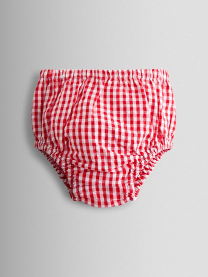 JoJo Maman Bébé Red Gingham Nautical Embroidered Sailor Baby Dress image 4