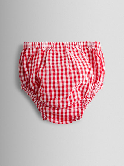 JoJo Maman Bébé Red Gingham Nautical Embroidered Sailor Baby Dress image 5