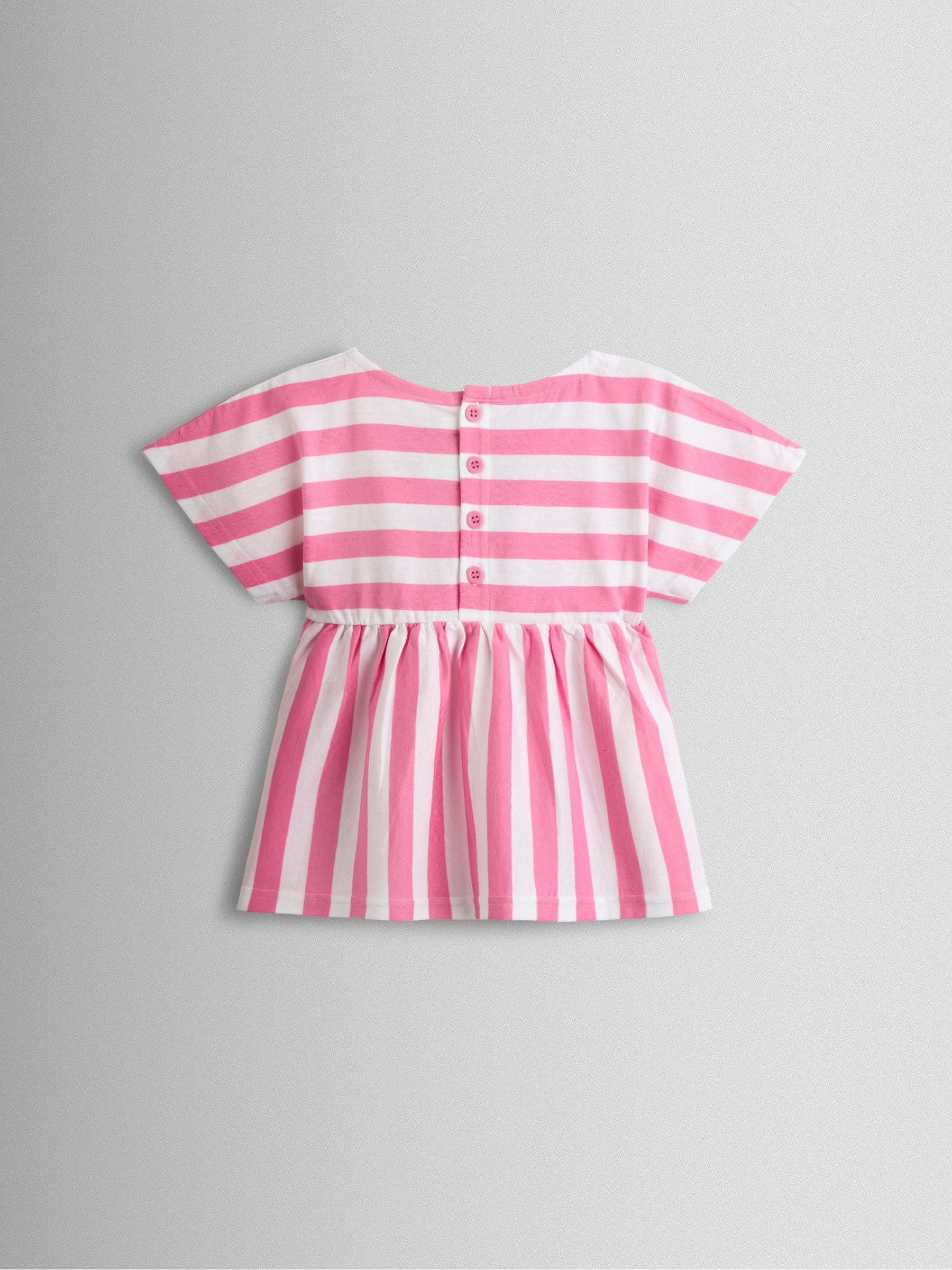 JoJo Maman Bébé Pink Ice cream Appliqué Peplum T-Shirt image 2