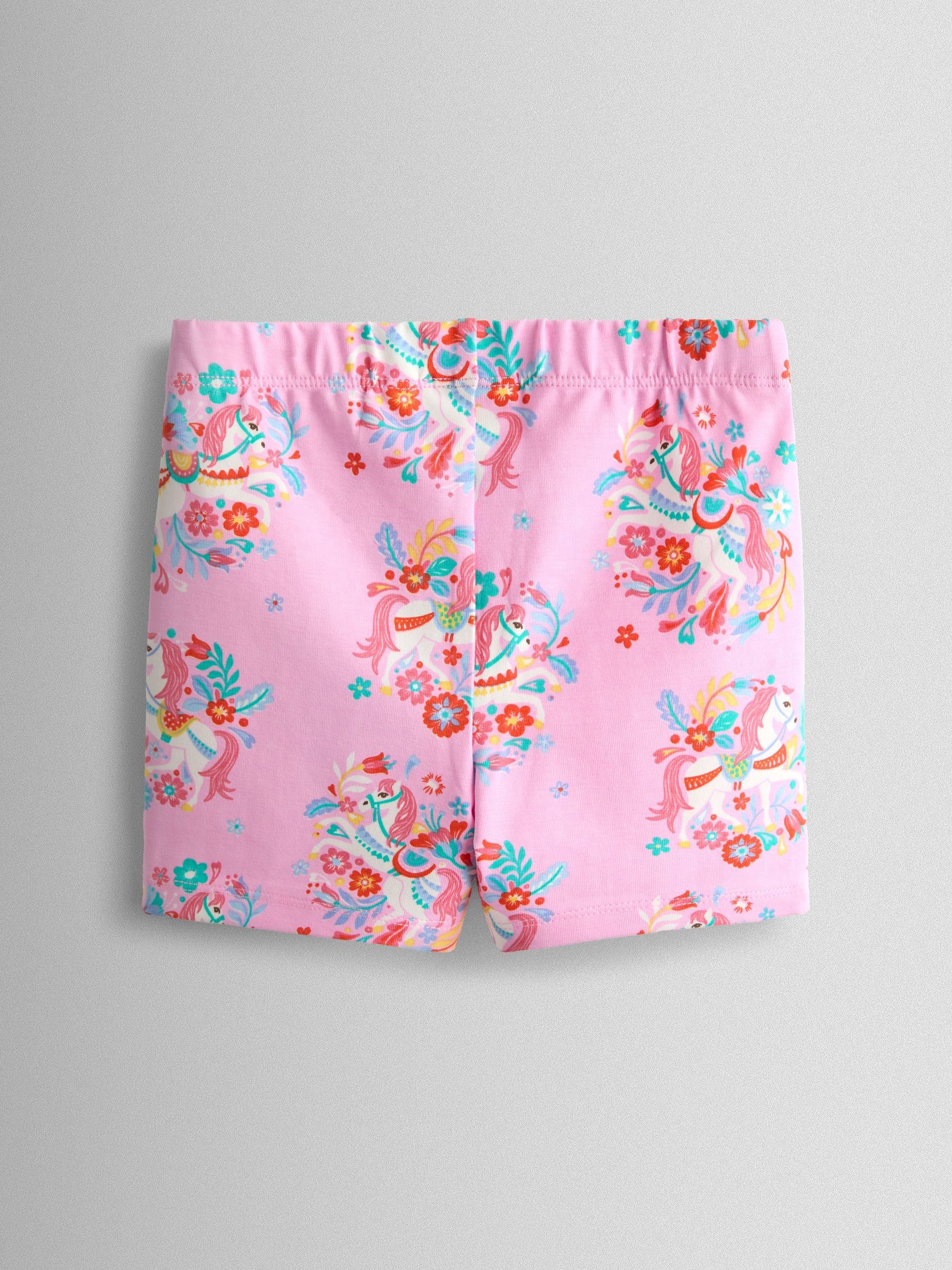 JoJo Maman Bébé Bright Pink Unicorn 2-Pack Cycle Shorts image 4