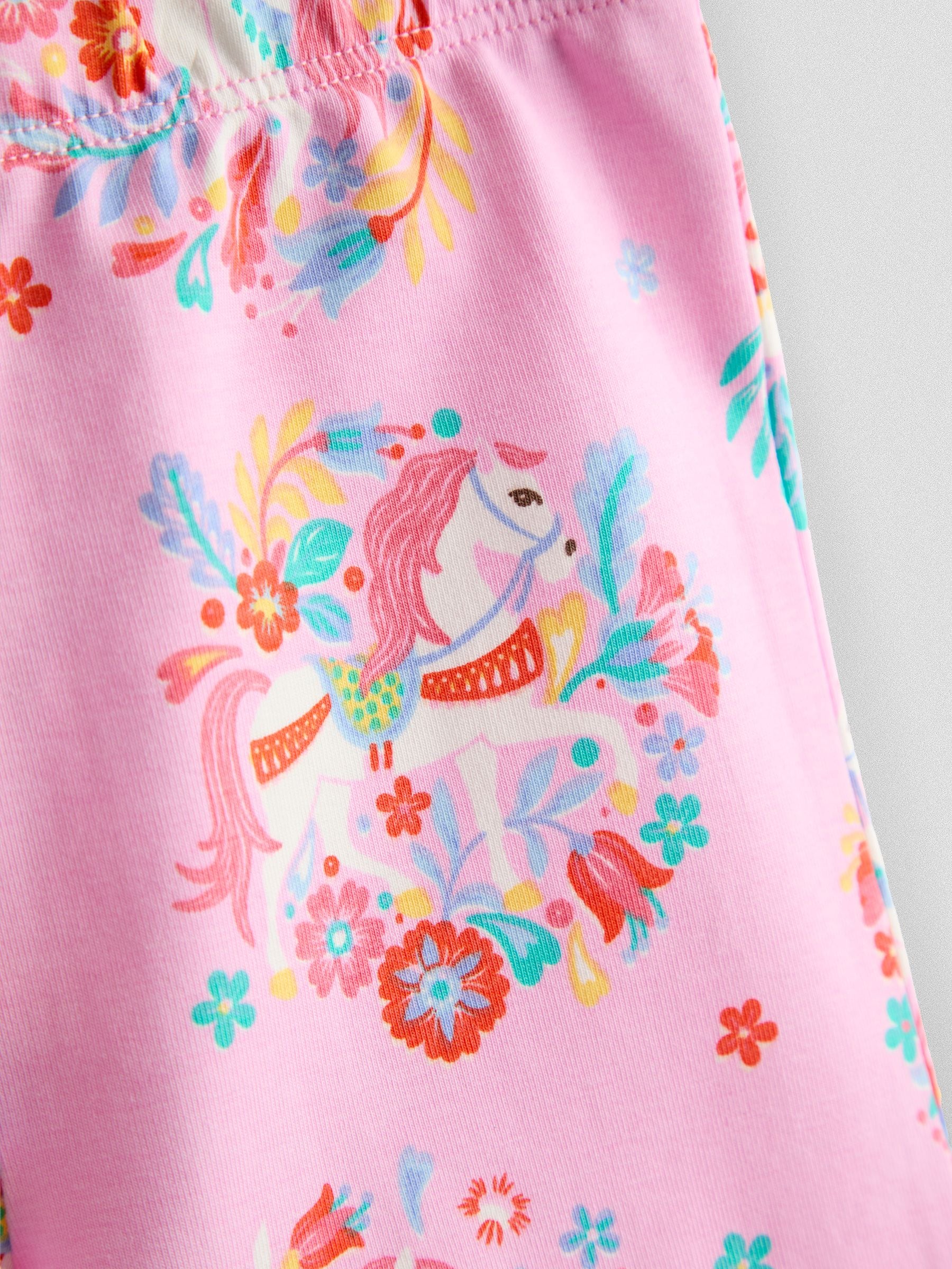 JoJo Maman Bébé Bright Pink Unicorn 2-Pack Cycle Shorts image 6