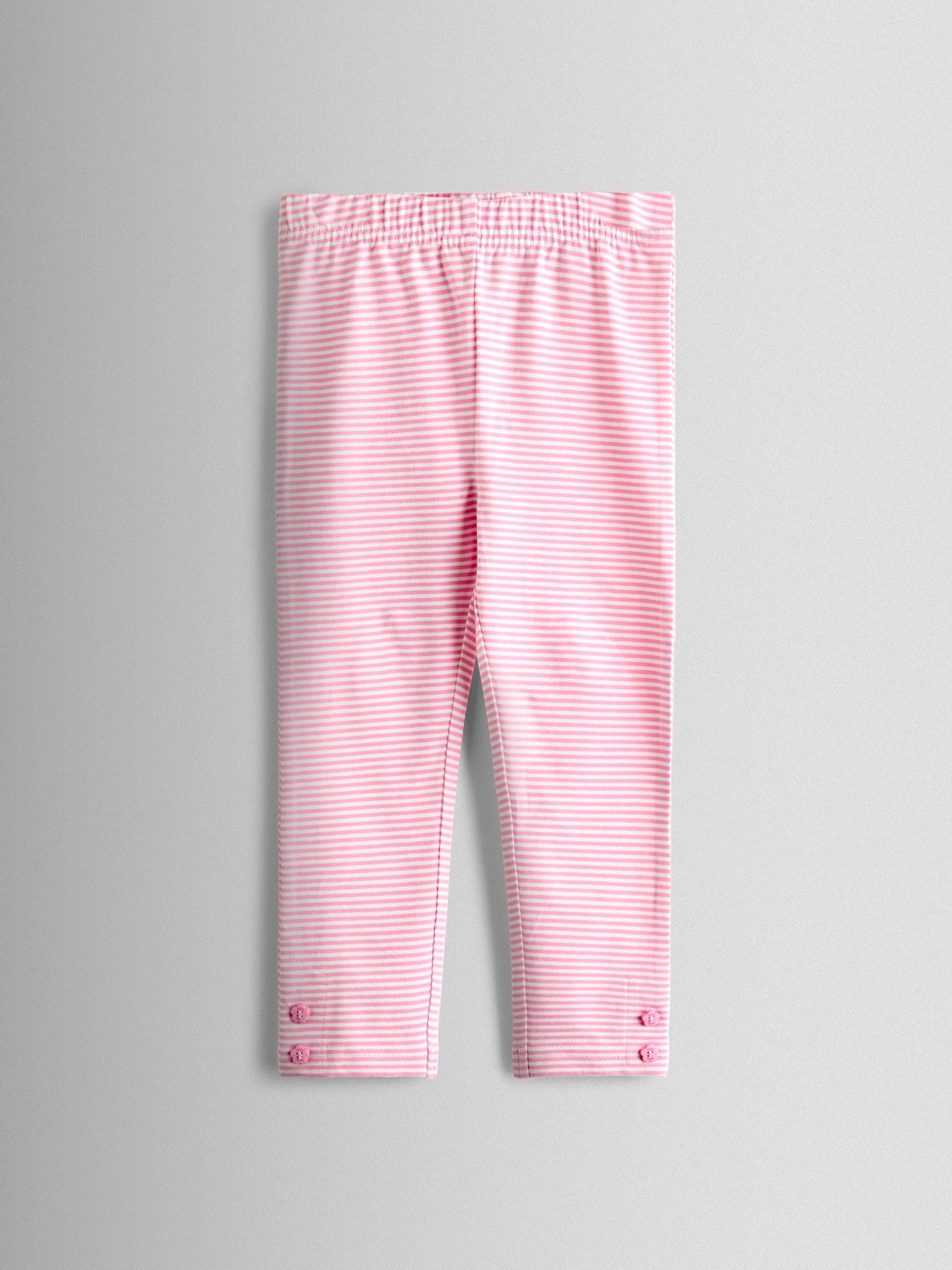 JoJo Maman Bébé Pink Ditsy 2-Pack Leggings image 2
