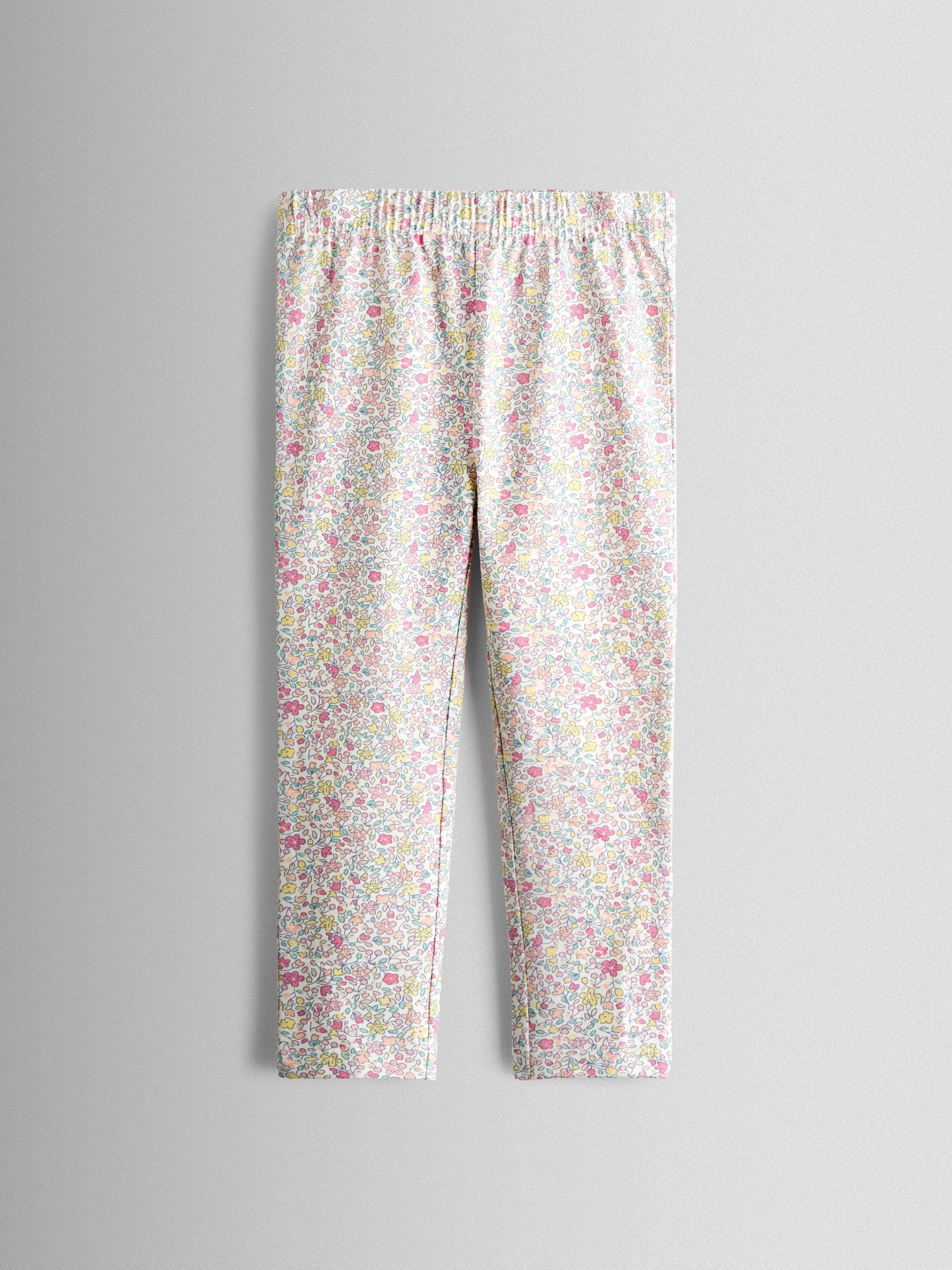 JoJo Maman Bébé Pink Ditsy 2-Pack Leggings image 4