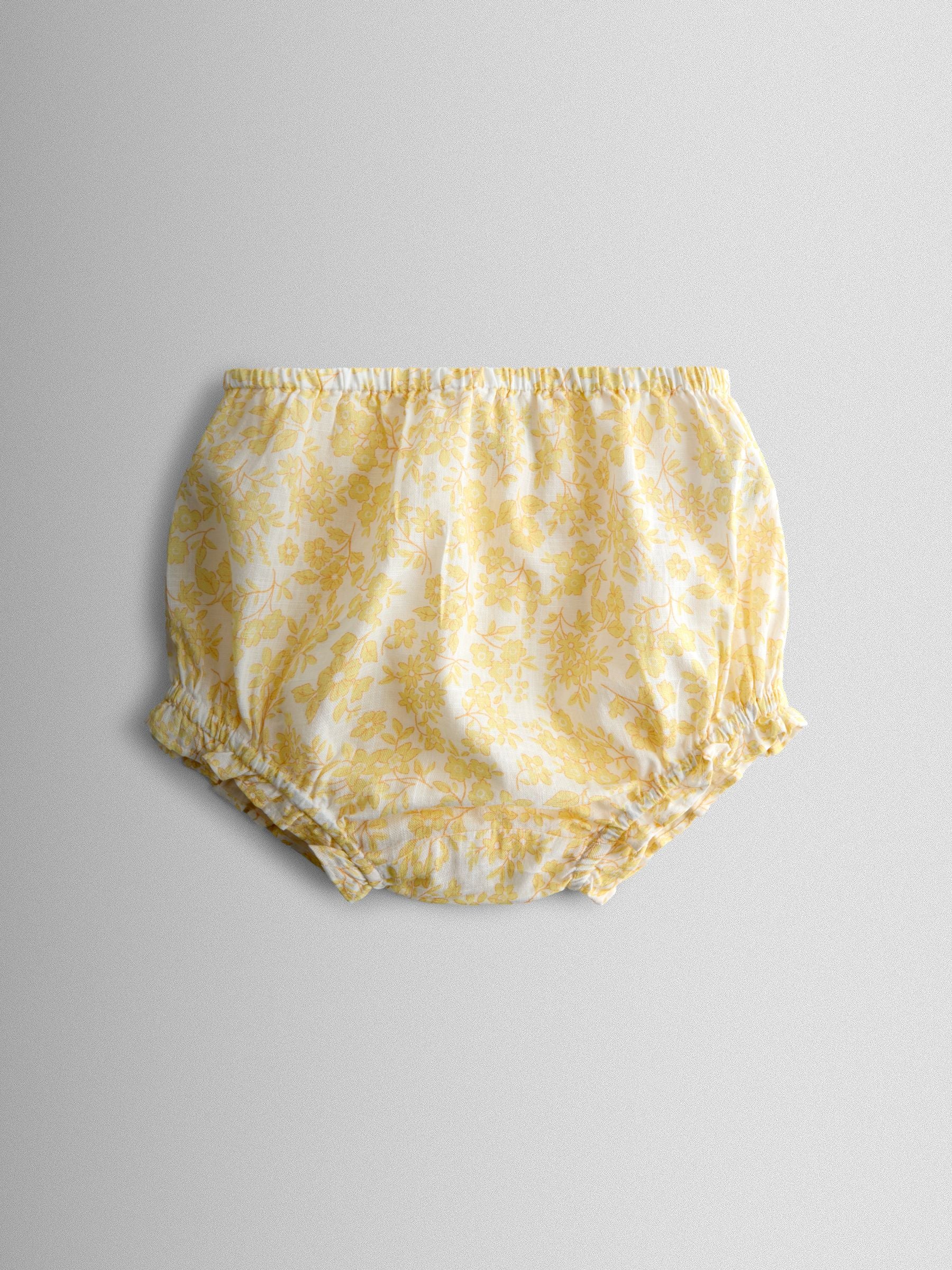 JoJo Maman Bébé Yellow Garden Floral Smocked Woven Dress image 4