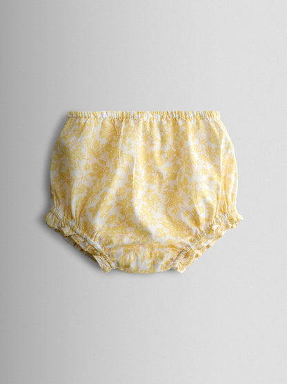 JoJo Maman Bébé Yellow Garden Floral Smocked Woven Dress image 4