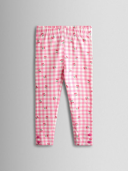 JoJo Maman Bébé Pink Cherry 2-Pack Leggings image 5