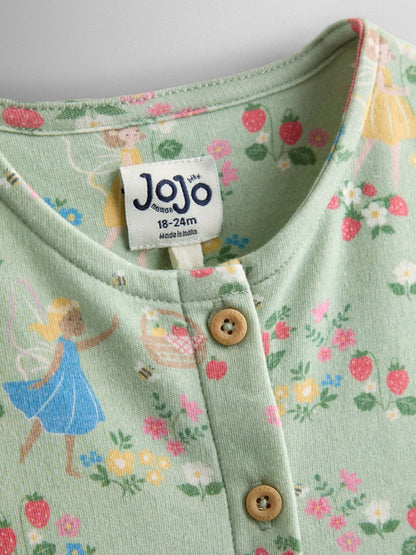 JoJo Maman Bébé Green Button Down Pet In Pocket Dress image 3