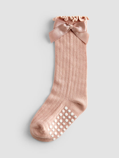 JoJo Maman Bébé Pink 2-Pack Ditsy Floral Knee High Socks image 3