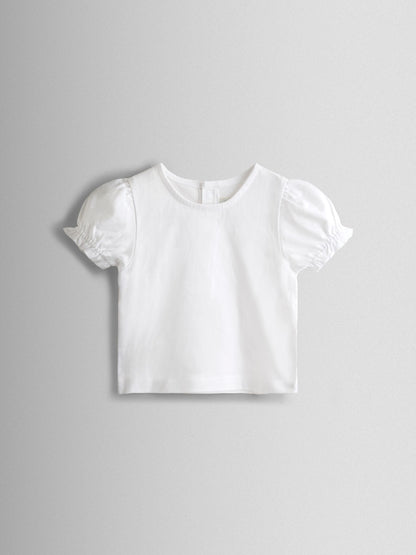 JoJo Maman Bébé White 2-Pack Pretty T-Shirts image 2