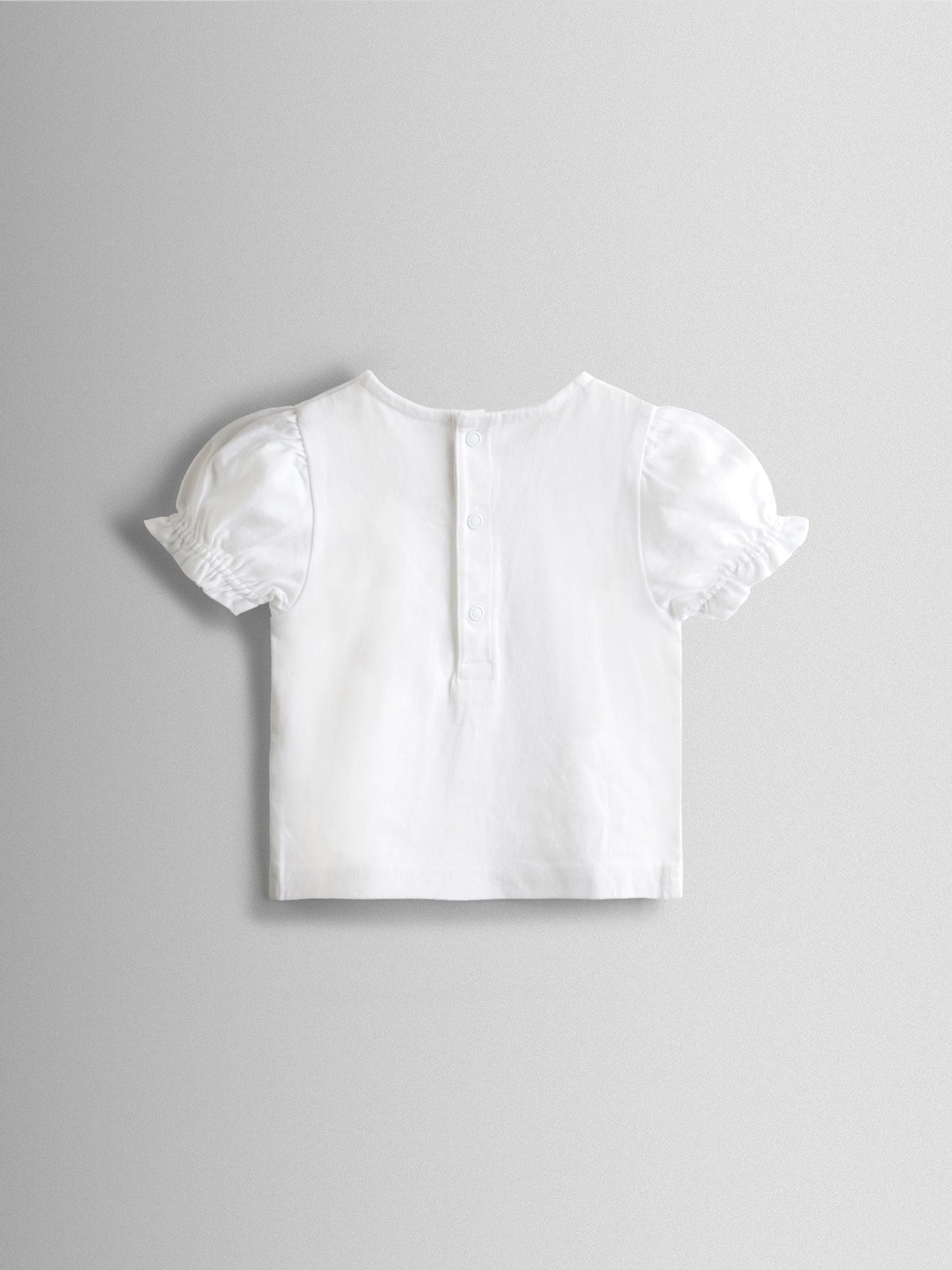 JoJo Maman Bébé White 2-Pack Pretty T-Shirts image 3