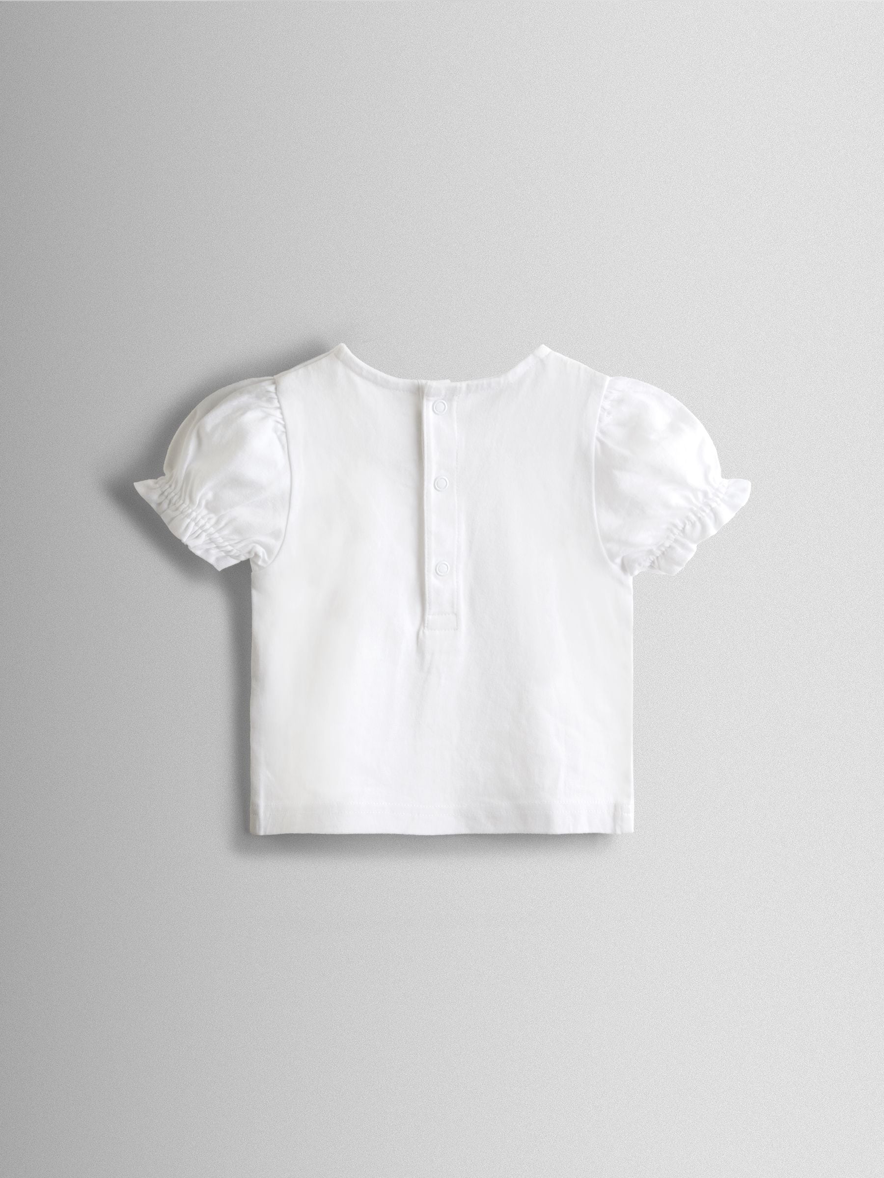 JoJo Maman Bébé White 2-Pack Pretty T-Shirts image 3