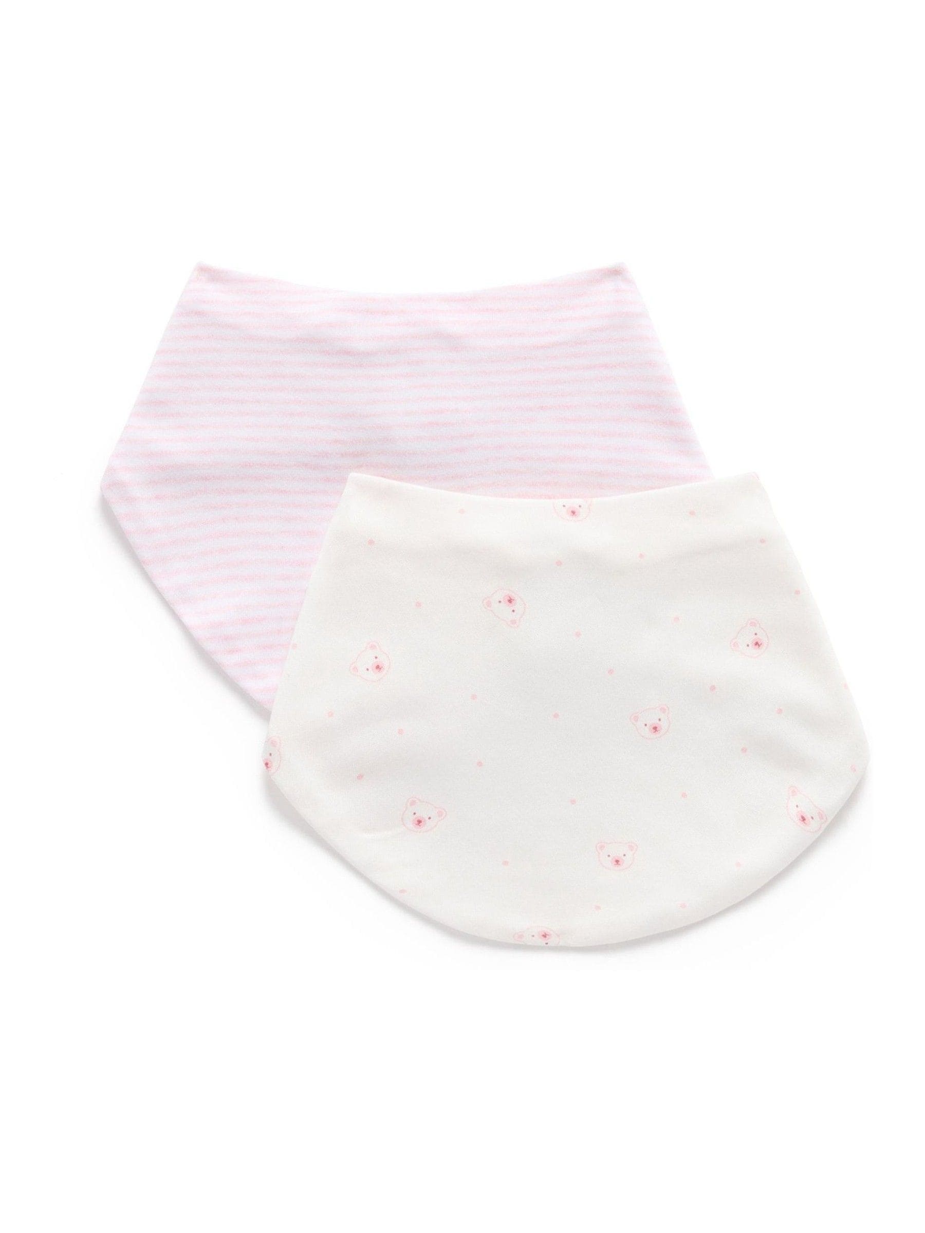 Purebaby Pink Essential Dribble Bibs 2 Pack image 1