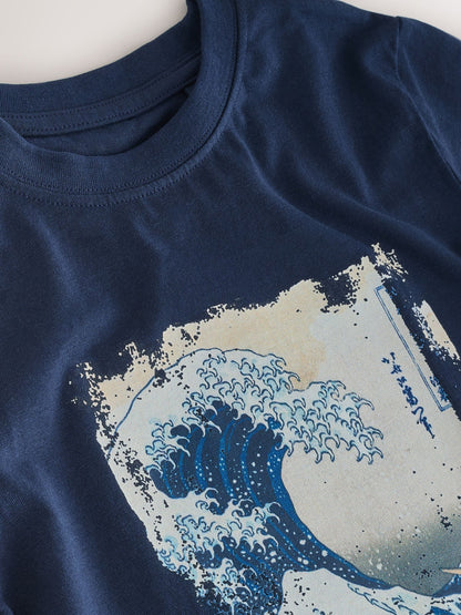 Dsiney Kidz - Blue Hokusai Wave T-Shirt (3-16yrs) image 3
