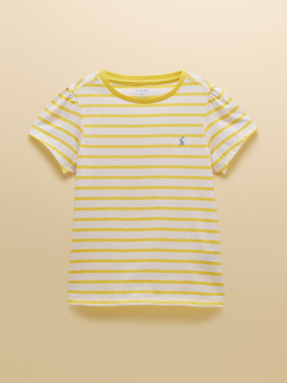 Joules Girls' Let's Go Blue & Yellow Short Sleeve T-Shirts 2 Pack image 3