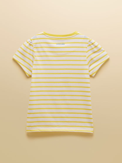Joules Girls' Let's Go Blue & Yellow Short Sleeve T-Shirts 2 Pack image 5