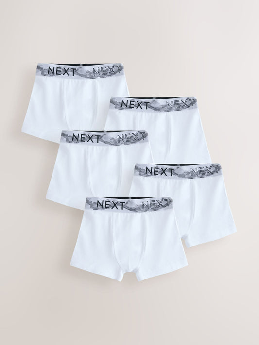 Dsiney Kidz - White with Stippling Waistband Trunks 5 Pack (1.5-16yrs) image 1