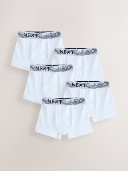 Dsiney Kidz - White with Stippling Waistband Trunks 5 Pack (1.5-16yrs) image 1
