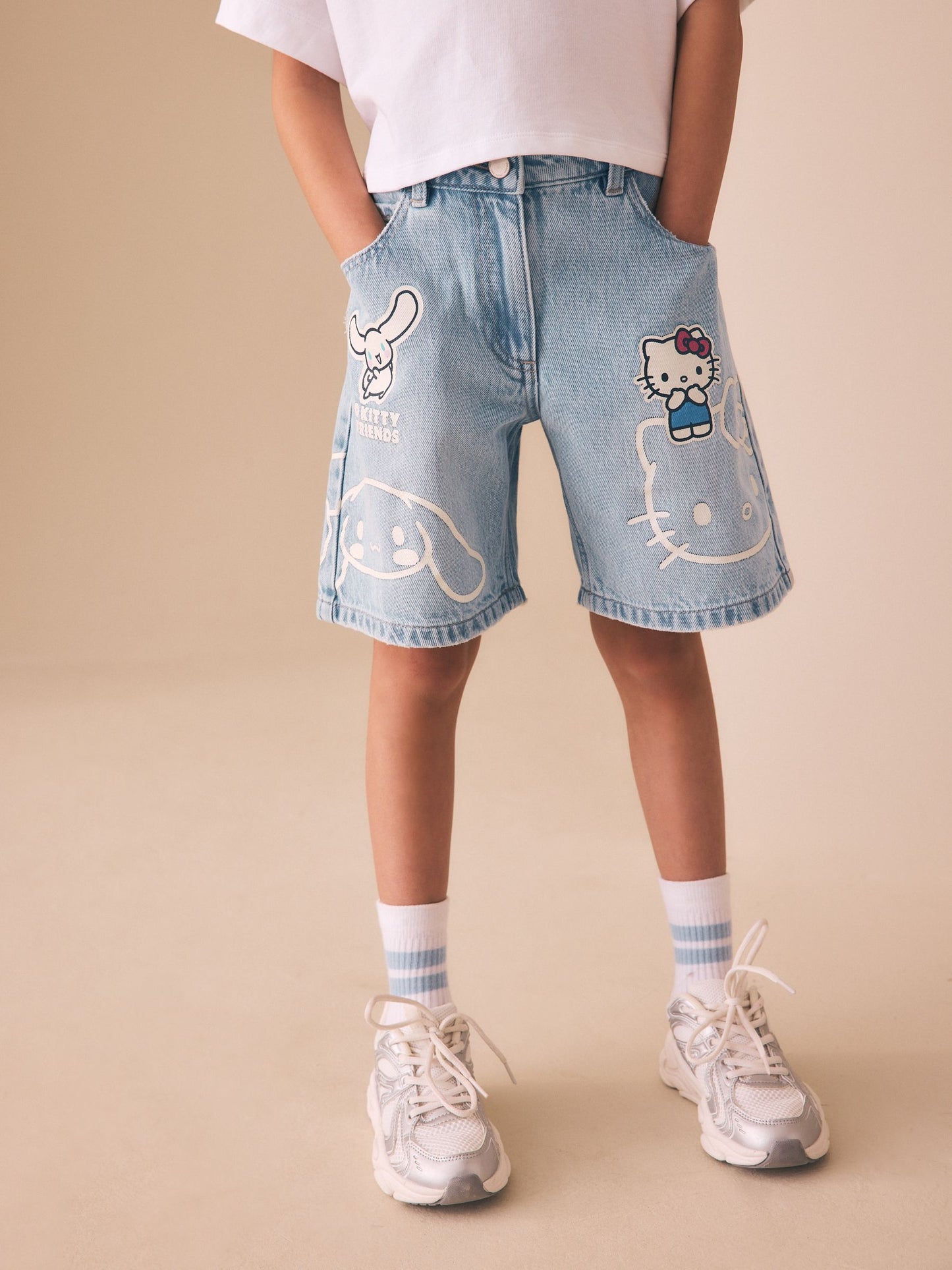 Dsiney Kidz - Light Blue Denim Hello Kitty Shorts (3-16yrs) image 1