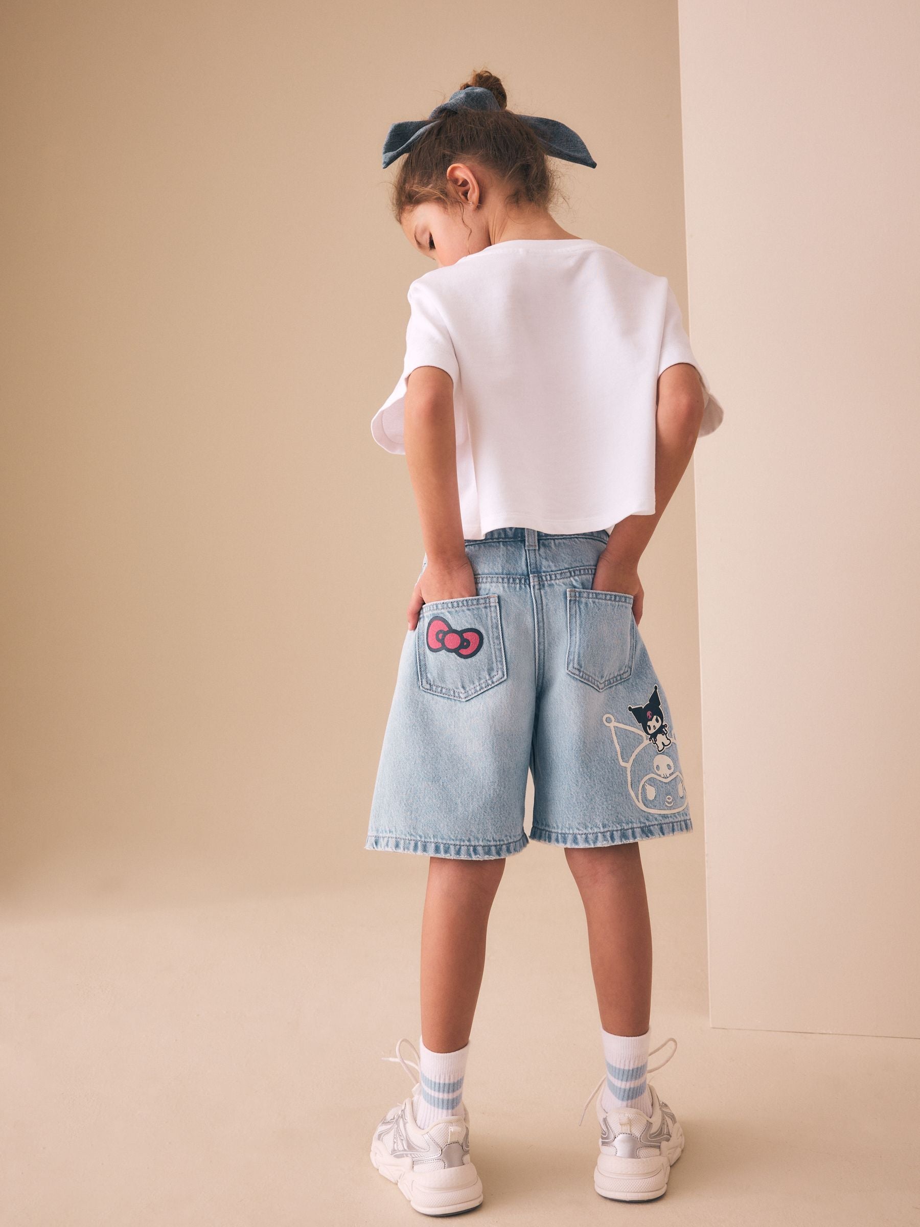 Dsiney Kidz - Light Blue Denim Hello Kitty Shorts (3-16yrs) image 3