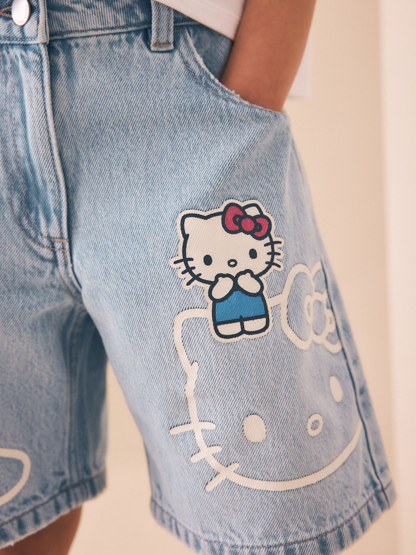 Dsiney Kidz - Light Blue Denim Hello Kitty Shorts (3-16yrs) image 4