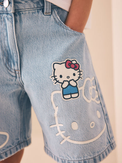 Dsiney Kidz - Light Blue Denim Hello Kitty Shorts (3-16yrs) image 4