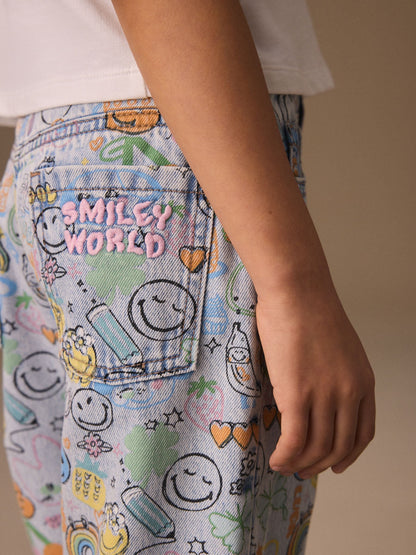 Dsiney Kidz - Smiley World Doodle Print Barrel Leg Jeans (3-16yrs) image 4