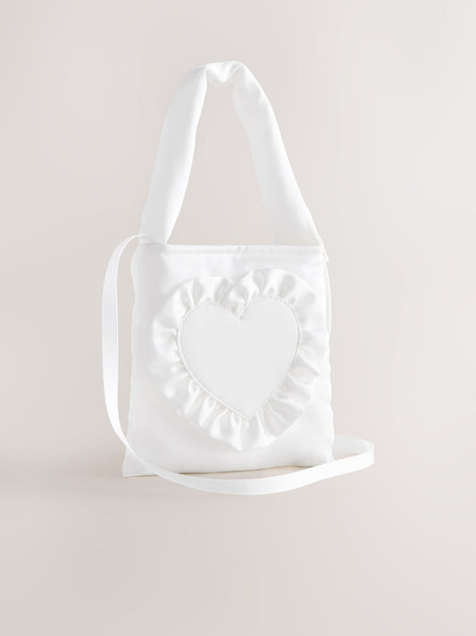 Cream Satin Bucket Bag image 1