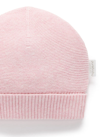 Purebaby Pink Textured Beanie image 2