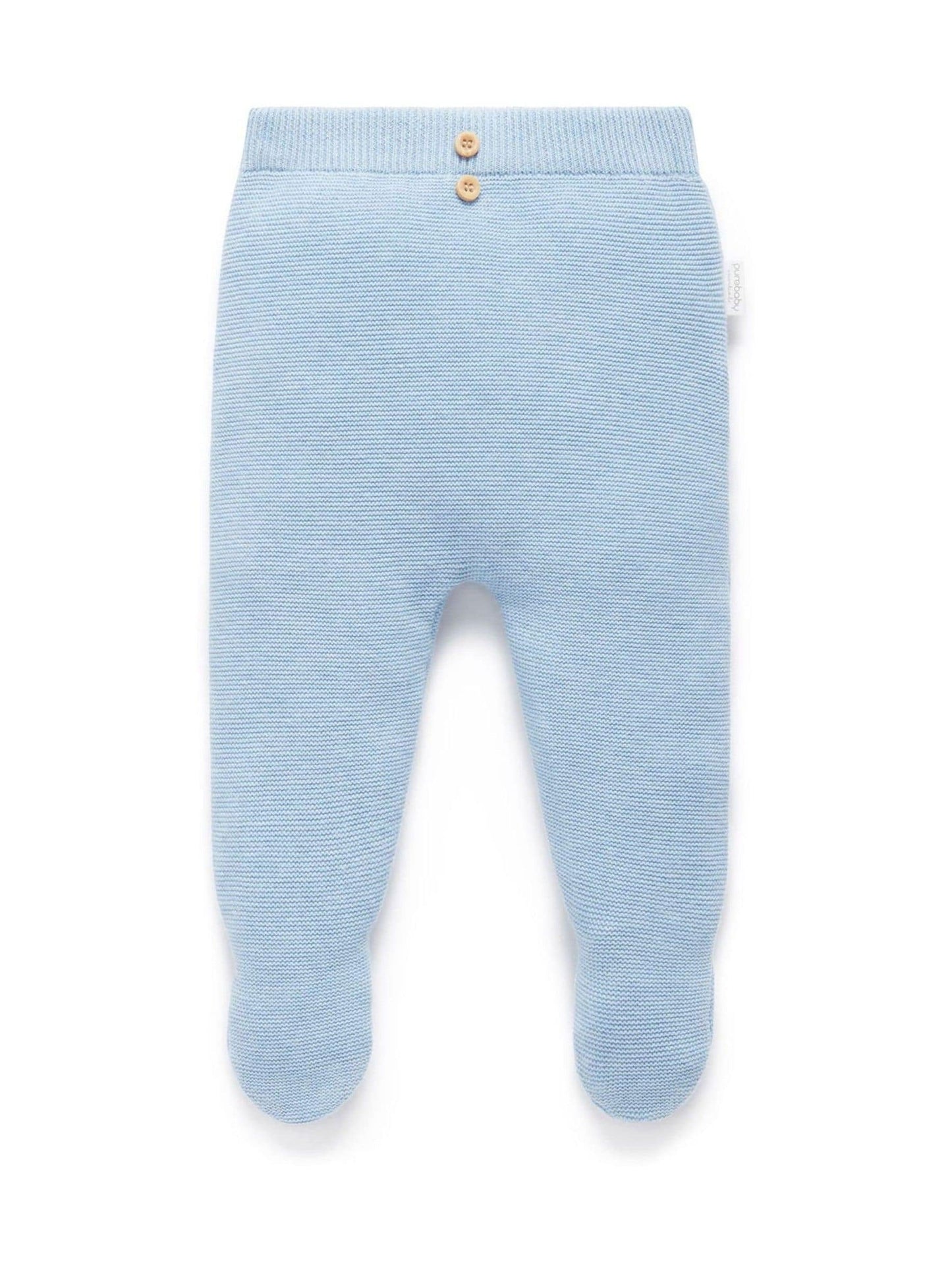 Purebaby Blue Textured Leggings image 1